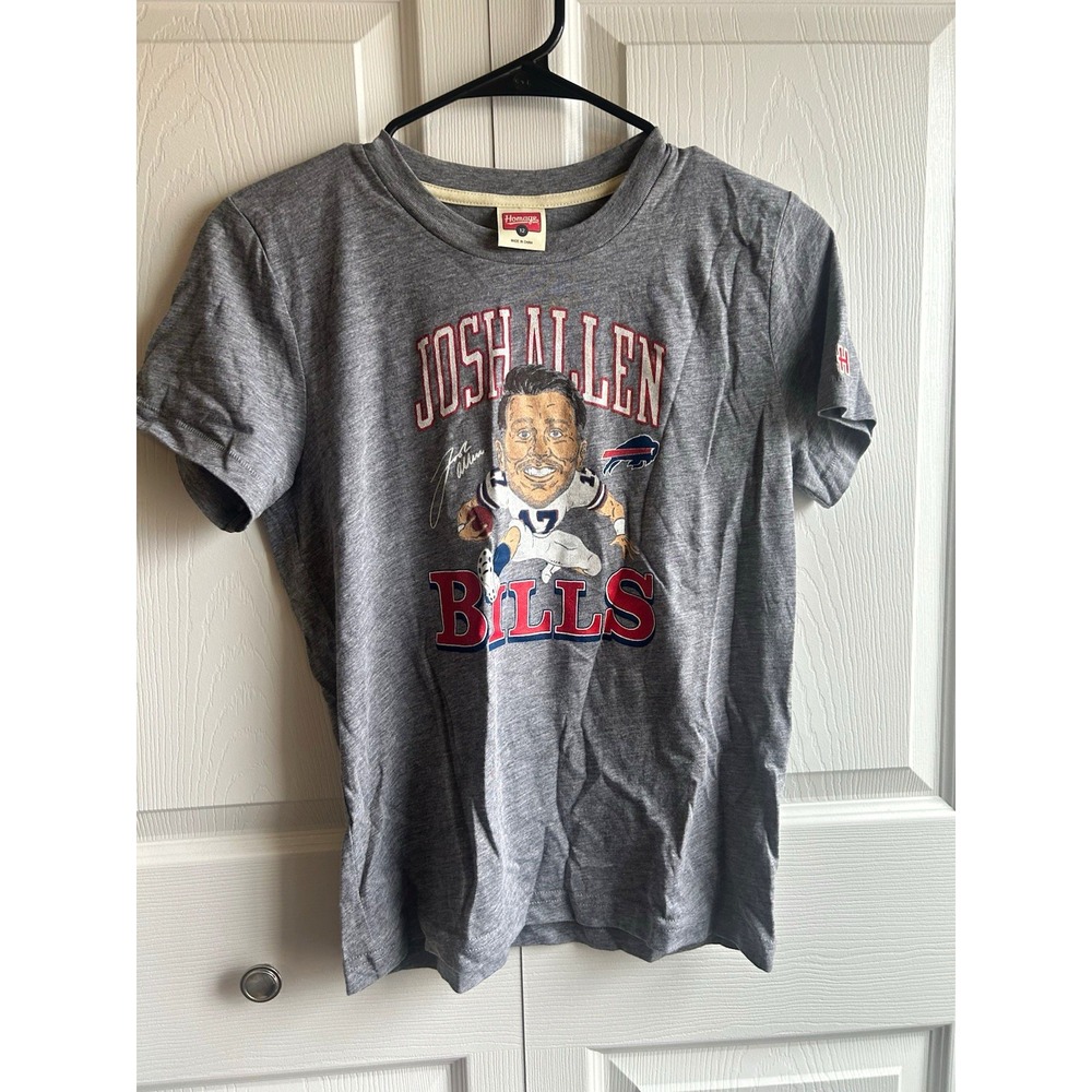 Homage Josh Allen Buffalo Bills NFL Gray Graphic T-Shirt